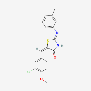 molecular formula C18H15ClN2O2S B13377746 (5E)-5-[(3-chloro-4-methoxyphenyl)methylidene]-2-(3-methylanilino)-1,3-thiazol-4-one 