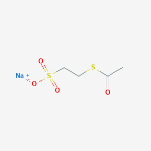 molecular formula C4H7NaO4S2 B133781 2-Acetylthioethanesulfonic Acid Sodium Salt CAS No. 76274-71-0