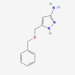molecular formula C11H13N3O B1337813 5-((Benzyloxy)methyl)-1H-pyrazol-3-amine CAS No. 393590-62-0