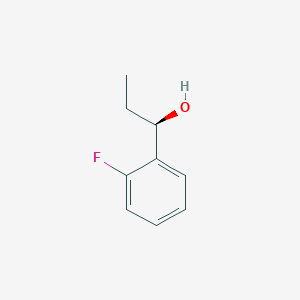 molecular formula C9H11FO B133783 Benzenemethanol, alpha-ethyl-2-fluoro-, (alphaR)- (9CI) CAS No. 156712-37-7