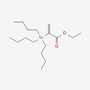 molecular formula C17H34O2Sn B1337841 2-Propenoic acid, 2-(tributylstannyl)-, ethyl ester CAS No. 123706-82-1