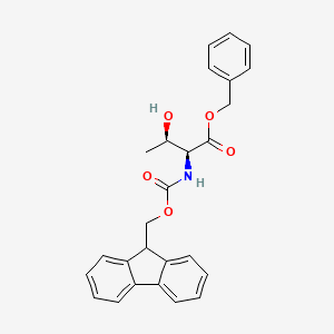 molecular formula C26H25NO5 B1337847 (2S,3R)-Benzyl 2-((((9H-fluoren-9-yl)methoxy)carbonyl)amino)-3-hydroxybutanoate CAS No. 73724-48-8