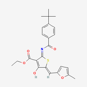 molecular formula C24H25NO5S B13378537 ethyl (5Z)-2-[(4-tert-butylbenzoyl)amino]-5-[(5-methylfuran-2-yl)methylidene]-4-oxothiophene-3-carboxylate 