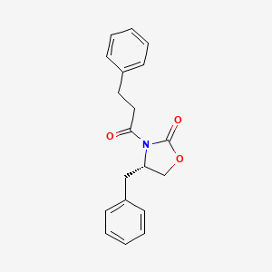 molecular formula C19H19NO3 B1337860 (S)-4-Benzyl-3-(3-phenylpropanoyl)oxazolidin-2-one CAS No. 96930-27-7
