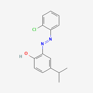 molecular formula C15H15ClN2O B13378614 2-[(2-Chlorophenyl)diazenyl]-4-isopropylphenol 