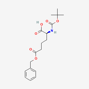 molecular formula C18H25NO6 B1337862 (S)-6-(Benzyloxy)-2-((tert-butoxycarbonyl)amino)-6-oxohexanoic acid CAS No. 37051-23-3