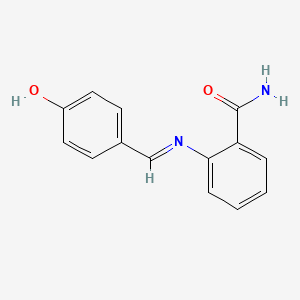 molecular formula C14H12N2O2 B13378820 Benzamide, 2-(4-hydroxybenzylidenamino)- 