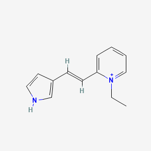 molecular formula C13H15N2+ B13378869 1-ethyl-2-[2-(1H-pyrrol-3-yl)vinyl]pyridinium 