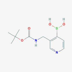 molecular formula C11H17BN2O4 B1337887 (3-(((tert-Butoxycarbonyl)amino)methyl)pyridin-4-yl)boronic acid CAS No. 433969-29-0