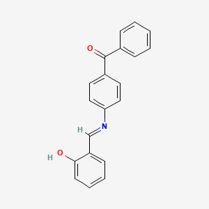 molecular formula C20H15NO2 B13378918 Benzophenone, 4-(2-hydroxybenzylidenamino)- 