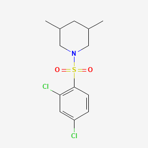 molecular formula C13H17Cl2NO2S B13379026 1-[(2,4-Dichlorophenyl)sulfonyl]-3,5-dimethylpiperidine 