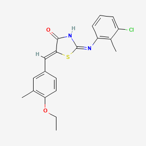 molecular formula C20H19ClN2O2S B13379062 (5Z)-2-(3-chloro-2-methylanilino)-5-[(4-ethoxy-3-methylphenyl)methylidene]-1,3-thiazol-4-one 