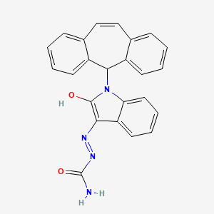 molecular formula C24H18N4O2 B13379097 1-(5H-dibenzo[a,d]cyclohepten-5-yl)-1H-indole-2,3-dione 3-semicarbazone 