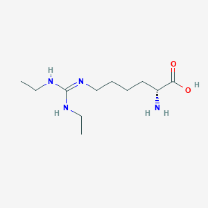 molecular formula C11H24N4O2 B1337915 N6-(Bis(ethylamino)methylene)-D-lysine CAS No. 98500-82-4