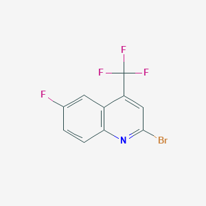 molecular formula C10H4BrF4N B1337929 2-Bromo-6-fluoro-4-(trifluoromethyl)quinoline CAS No. 596845-30-6
