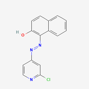 molecular formula C15H10ClN3O B13379460 1-[(2-Chloro-4-pyridinyl)diazenyl]-2-naphthol 