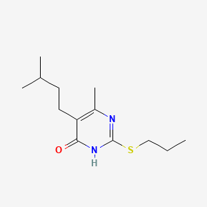 molecular formula C13H22N2OS B13379523 5-isopentyl-6-methyl-2-(propylsulfanyl)-4(3H)-pyrimidinone 