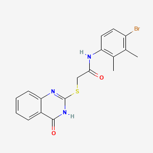 molecular formula C18H16BrN3O2S B13379547 N-(4-bromo-2,3-dimethylphenyl)-2-[(4-oxo-1H-quinazolin-2-yl)sulfanyl]acetamide 