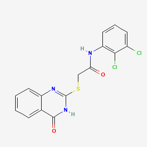 molecular formula C16H11Cl2N3O2S B13379549 N-(2,3-dichlorophenyl)-2-[(4-oxo-1H-quinazolin-2-yl)sulfanyl]acetamide 