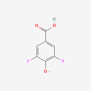molecular formula C7H3I2O3- B13379556 4-Hydroxy-3,5-diiodobenzoate 