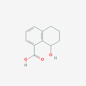 molecular formula C11H12O3 B1337957 1-Naphthalenecarboxylic acid, 5,6,7,8-tetrahydro-8-hydroxy- 