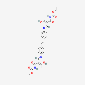 molecular formula C30H34N4O8 B13379574 Ethyl 2-acetyl-3-[4-(2-{4-[(2-{[(ethoxycarbonyl)amino]carbonyl}-3-oxo-1-butenyl)amino]phenyl}ethyl)anilino]acryloylcarbamate 