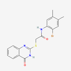 molecular formula C18H16BrN3O2S B13379667 N-(2-bromo-4,5-dimethylphenyl)-2-[(4-oxo-1H-quinazolin-2-yl)sulfanyl]acetamide 
