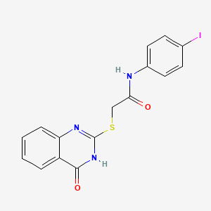 molecular formula C16H12IN3O2S B13379735 N-(4-iodophenyl)-2-[(4-oxo-1H-quinazolin-2-yl)sulfanyl]acetamide 