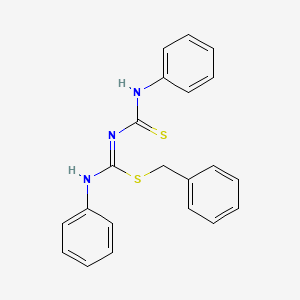 molecular formula C21H19N3S2 B13379742 benzyl N-(anilinocarbothioyl)-N'-phenylimidothiocarbamate CAS No. 67344-86-9