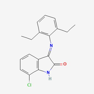 molecular formula C18H17ClN2O B13379763 7-Chloro-3-(2,6-diethylanilino)indol-2-one 