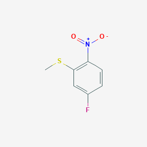 molecular formula C7H6FNO2S B1337978 4-Fluoro-2-(methylsulfanyl)-1-nitrobenzene CAS No. 78227-84-6