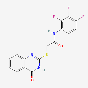 molecular formula C16H10F3N3O2S B13379843 2-[(4-oxo-1H-quinazolin-2-yl)sulfanyl]-N-(2,3,4-trifluorophenyl)acetamide 