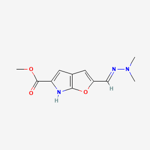 molecular formula C11H13N3O3 B13379884 methyl 2-(2,2-dimethylcarbohydrazonoyl)-6H-furo[2,3-b]pyrrole-5-carboxylate 