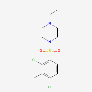 molecular formula C13H18Cl2N2O2S B13379899 1-[(2,4-Dichloro-3-methylphenyl)sulfonyl]-4-ethylpiperazine 