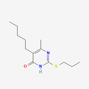 molecular formula C13H22N2OS B13379918 6-methyl-5-pentyl-2-propylsulfanyl-1H-pyrimidin-4-one 