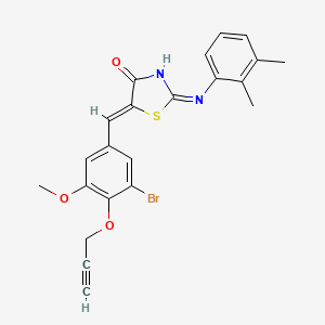 molecular formula C22H19BrN2O3S B13379925 (5Z)-5-[(3-bromo-5-methoxy-4-prop-2-ynoxyphenyl)methylidene]-2-(2,3-dimethylanilino)-1,3-thiazol-4-one 