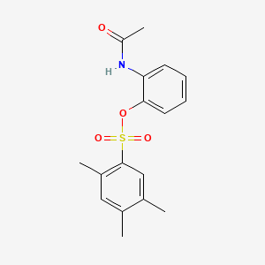 molecular formula C17H19NO4S B13379930 2-(Acetylamino)phenyl 2,4,5-trimethylbenzenesulfonate 