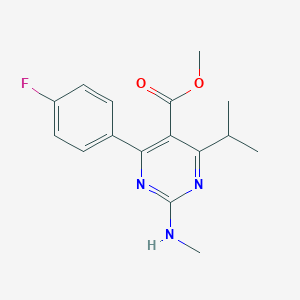 molecular formula C16H18FN3O2 B133800 4-(4-氟苯基)-6-异丙基-2-(甲氨基)嘧啶-5-甲酸甲酯 CAS No. 160009-36-9