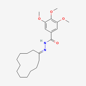 molecular formula C22H34N2O4 B13380012 N'-cyclododecylidene-3,4,5-trimethoxybenzohydrazide 