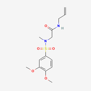 molecular formula C14H20N2O5S B13380022 N-allyl-2-[[(3,4-dimethoxyphenyl)sulfonyl](methyl)amino]acetamide 