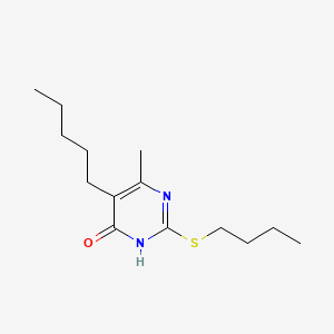 molecular formula C14H24N2OS B13380053 2-butylsulfanyl-6-methyl-5-pentyl-1H-pyrimidin-4-one 