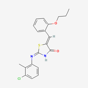molecular formula C20H19ClN2O2S B13380108 (5Z)-2-(3-chloro-2-methylanilino)-5-[(2-propoxyphenyl)methylidene]-1,3-thiazol-4-one 