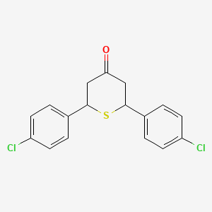 molecular formula C17H14Cl2OS B1338011 2,6-Bis(4-chlorophenyl)thian-4-one CAS No. 79223-80-6