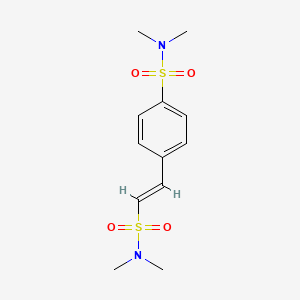 molecular formula C12H18N2O4S2 B13380110 4-{2-[(dimethylamino)sulfonyl]vinyl}-N,N-dimethylbenzenesulfonamide 