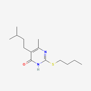 molecular formula C14H24N2OS B13380118 2-(butylsulfanyl)-5-isopentyl-6-methyl-4(3H)-pyrimidinone 