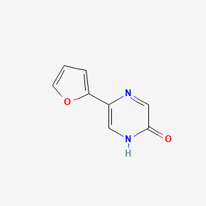 molecular formula C8H6N2O2 B1338021 5-(呋喃-2-基)吡嗪-2-醇 CAS No. 82619-62-3