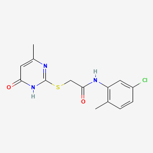 molecular formula C14H14ClN3O2S B13380255 N-(5-chloro-2-methylphenyl)-2-[(4-hydroxy-6-methylpyrimidin-2-yl)sulfanyl]acetamide 
