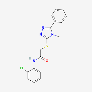 molecular formula C17H15ClN4OS B13380352 N-(2-chlorophenyl)-2-[(4-methyl-5-phenyl-4H-1,2,4-triazol-3-yl)sulfanyl]acetamide 