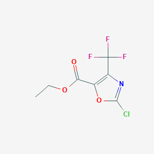 molecular formula C7H5ClF3NO3 B1338037 Ethyl 2-chloro-4-(trifluoromethyl)oxazole-5-carboxylate CAS No. 78451-14-6