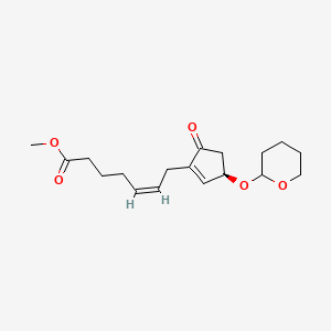 molecular formula C18H26O5 B1338051 (Z)-Methyl 7-((3R)-5-oxo-3-((tetrahydro-2H-pyran-2-yl)oxy)cyclopent-1-en-1-yl)hept-5-enoate CAS No. 64812-88-0